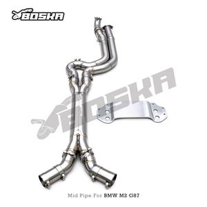 ท่อไอเสียกลาง Boska แบบเดี่ยว ความยาวเท่ากัน สำหรับ BMW M3/M4 G80/G82/G83 3.0T ปี 2021-2025 รุ่น SS304 ขนาด 3 ถึง 4 นิ้ว ท่อขนาดใหญ่ สำหรับ OPF - Product Image 2