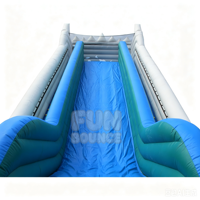 FAN BOUNCE Glissade Gonflable Sèche Grise pour Jeu d'Équipe, Utilisation Extérieure, Domestique et Commerciale, Matériau PVC