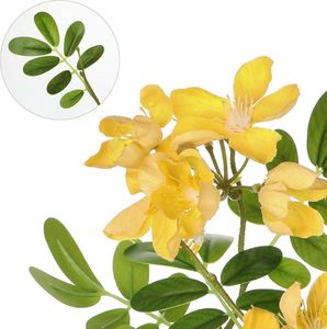 Flores Artificiales de Color Amarillo, Hojas de Flor de Osmanthus, Planta para Decoración del Hogar, Fiestas y Bodas - Product Image 3