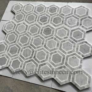 Carreaux de mosaïque hexagonale - Résistants à l'usure et antidérapants pour les murs intérieurs, les crédences de cuisine et les entrées de maison - Product Image 4
