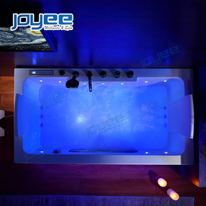 JOYEE Baignoire à remous avec jets de massage légers à LED Baignoire fonction <span class=keywords><strong>jacuzzi</strong></span> 2 jupes latérales bain à remous - Product Image 5