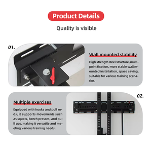 Rack de squat pliable en acier de calibre 11 durable, équipement de gym multifonctionnel - Product Image 4
