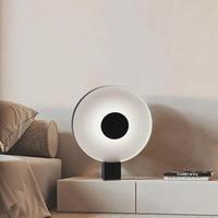 Lampe de chevet contemporaine en acrylique, design nordique simple, lampe de table ronde en forme de soucoupe volante avec base pour chambre à coucher, salon