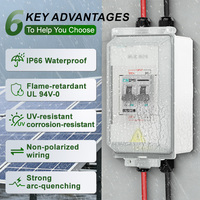 Interruptor de Circuito Solar CNLONQ MCB 16~63A DC600V IP66, Caja de Distribución Eléctrica Impermeable, Caja de Conexiones de Plástico PC
