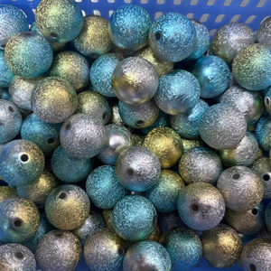 Wholesale 20mm fashionable new mixed-color acrylic round wrinkled <b>beads</b> suitable for pen <b>beads</b> shiny coarse grains - Product Image 5