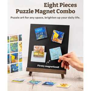 Mini puzzles magnétiques - Autocollants magnétiques pour réfrigérateur avec peintures de Van Gogh pour la décoration de la cuisine et du bureau - Product Image 2