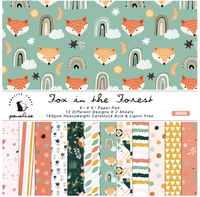 GF 24 Feuilles 6 "X6" Pack de papier de scrapbooking à motifs de renard mignon fait à la main DIY Craft Background Paper Pad