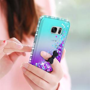 <span class=keywords><strong>Custodia</strong></span> LeYi per Samsung <span class=keywords><strong>Galaxy</strong></span> <span class=keywords><strong>S7</strong></span> S25FE con vetro temperato protezione dello schermo 2 Pack 3D Glitter liquido antiurto - Product Image 5
