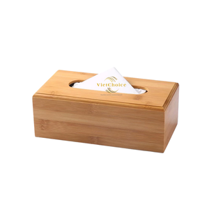 Caja de pañuelos de bambú de VietChoice, ecológica, al mejor precio - Product Image 1