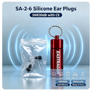 <span class=keywords><strong>CE2834</strong></span> Hochwertige Silikon-Ohrstöpsel mit Aluminium-Etui Höchster 30dB Filter Wiederverwendbare Musiker-Ohrstöpsel Schalldicht für Motorradfahrer - Product Image 1