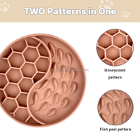Bol à lécher en silicone pour chien de qualité alimentaire, nid d'abeilles, poisson, nourriture lente pour animaux de compagnie, pour l'enrichissement