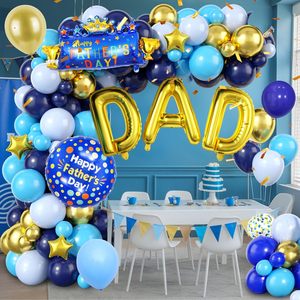 Kit d'arche <span class=keywords><strong>de</strong></span> ballons métalliques or et bleu personnalisé pour <span class=keywords><strong>la</strong></span> <span class=keywords><strong>fête</strong></span> des pères, avec <span class=keywords><strong>de</strong></span> grands ballons en feuille d'aluminium pour <span class=keywords><strong>la</strong></span> <span class=keywords><strong>fête</strong></span> des pères - Product Image 2