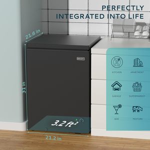 EUHOMY Congeladores Pequeños de Pecho Profundo con Cesta Extraíble, 3,5 pies cúbicos - Product Image 2