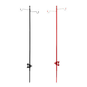 ที่วางโคมไฟแบบพับได้อลูมิเนียมอัลลอยด์แบบพกพาสำหรับตั้งแคมป์กลางแจ้งพร้อมขาตั้งแบบยึดพื้นและตะขอคู่ - Product Image 3