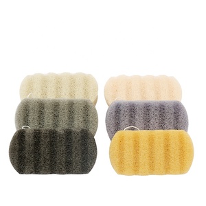 Konjac Body Sponge, Bamboo Charcoal Natural Bath Loofah with String - Product Image 5