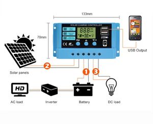Régulateur <span class=keywords><strong>de</strong></span> <span class=keywords><strong>Charge</strong></span> Solaire PWM 11,1 V Contrôleur Solaire - Product Image 3