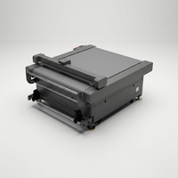 Plotter de corte de vinilo DTF de alta velocidad con doble cabezal CCD automático de 1300x1300mm para pegatinas, cortador de cama plana de corte completo y medio corte