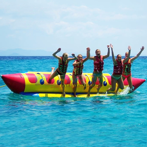 Équipements de sports nautiques, jouets gonflables commerciaux, banane gonflable tractable avec sièges et poignées rembourrés en EVA - Product Image 4
