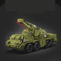 Seri militer 20031 Dana Self-propelled peralatan artileri Model blok senjata edukasi anak-anak merakit mainan blok bangunan