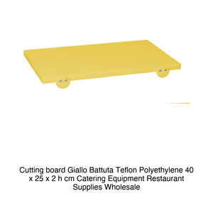 เขียงโพลีเอทิลีนสีเหลือง 40 × 25 × 2 ชม. ซม. พร้อมตัวกันกระแทก - Product Image 2