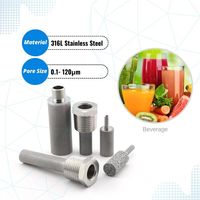 Pierre de diffusion d'air HENGKO en acier inoxydable 316 fritté poreux, diffuseur de gaz, pierre de carbonatation pour boissons