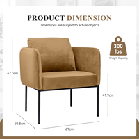 Fauteuil de massage inclinable moderne avec rangement, dossier solide et structure métallique pour chambre, salon, salle à manger, appartement, hôtel