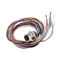 Connecteurs industriels ronds en cuivre pour applications d'alimentation Code X Code OEM & ODM M12 à 12 broches pour montage sur panneau