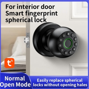 Thông minh bóng Khóa vân tay núm cửa khóa màn hình cảm ứng thẻ/vân tay cho gỗ nhôm cửa thép bao gồm thẻ nhớ - Product Image 3