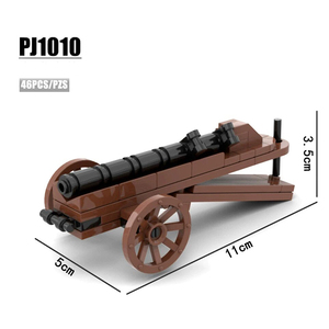 Blocs de construction compatibles MOC pour mini-figurines - Canons vintage, canons à bombes, obus - Modèles de scènes à assembler - Jouets de construction - Product Image 5