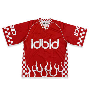 Camiseta de fútbol con cuello en V Diseño de retales Uniforme de fútbol Camiseta de fútbol de sublimación retro personalizada - Product Image 2