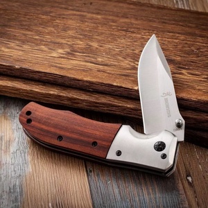 Couteau de poche pliant FB136 personnalisable, qualité OEM, pour le camping, en acier inoxydable, manche en bois, lame de 20,6 cm, garantie 1 an, HK - Product Image 4