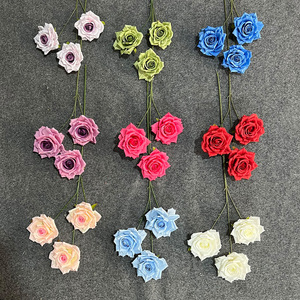 Roses artificielles en soie Manta, fleurs pour décoration de mariage, arrangement au sol, moulage par injection, fabrication chinoise - Product Image 2