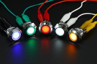 6mm 8mm 10mm 12MM 16mm 19mm 22mm agrandar Panel luz indicadora de Metal con equipo de pasador de soldadura lámpara piloto de señal con Cable