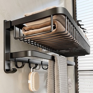 Juego de Accesorios de Baño con Barra de Toallas, Color Personalizado, <span class=keywords><strong>Toallero</strong></span> Plegable de Techo con Repisa <span class=keywords><strong>para</strong></span> Inodoros, Bañeras y Bidés - Product Image 3