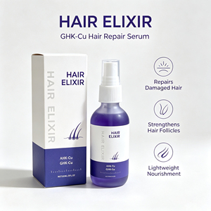 Sérum Capillaire Végétalien <span class=keywords><strong>Bio</strong></span> AHK-CU GHK-CU à Marque Blanche, <span class=keywords><strong>Spray</strong></span> 100% Pur et Naturel, Croissance Rapide des <span class=keywords><strong>Cheveux</strong></span>, Anti-Chute, Peptides de Cuivre pour un Cuir Chevelu Plus Épais - Product Image 1