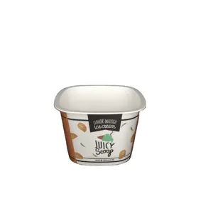 Porridge Rotonda Iml Plastica Yogurt Tazza Usa E Getta Logo Personalizzato di Imballaggio Secchi Contenitore