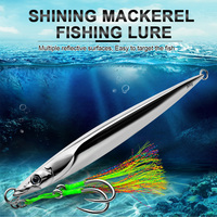 PROBEROS Blei-Slow-Jigging-Köder mit gefedertem Assist-Haken für Salzwasser-Großwildfischen, 180g-300g (1er-Packung) Far-out Luya Bionic