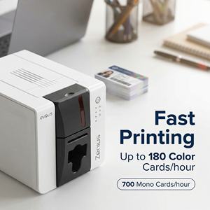 Imprimante de cartes d'identité PVC Evolis Zenius 2 recto simple, économique et facile à utiliser, à prix compétitif - Product Image 2