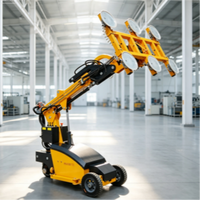 Robot de levage de verre électrique sur roues avec système d'alarme sonore pour l'assemblage du verre