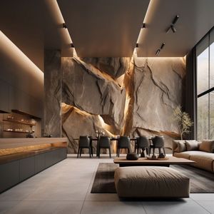 Sang trọng PU đá tường bảng điều khiển hiện đại cổ điển Faux đá cho phòng khách sạn căn hộ Đá Nhân Tạo tính năng - Product Image 1