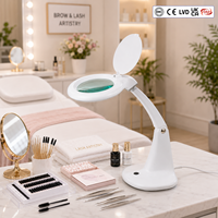 Lampe de bureau à loupe LED certifiée CE UKCA SAA, lentille optique HD, lampe de table grossissante pour salon de beauté, extension de cils, nail art