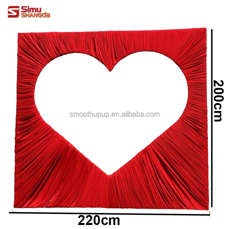 Flat heart Stand with Fabric---2m height*2.2m width