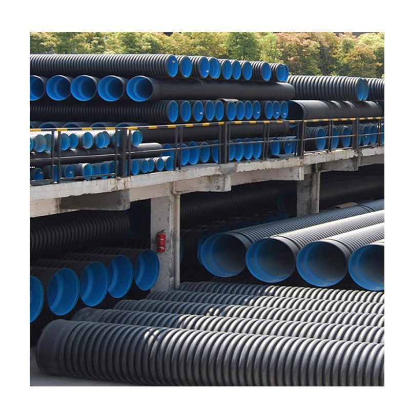 Hdpe Двухстенная гофрированная труба Sn6 800 мм дренажная труба Dwc Hdpe пластиковые трубы/водопропускная труба/100 гофрированная труба