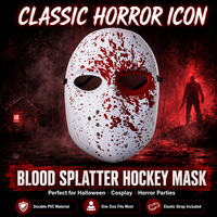 Masque intégral pour adulte de la série d'horreur d'Halloween - Masques de fête en plastique non toxique pour déguisement de graduation, cosplay, imperméables et respirants