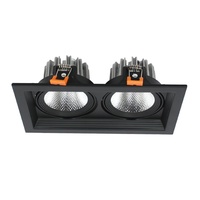 Spots encastrés carrés LED à grille orientable, 1 ou 2 têtes, 2700K 4100K 6000K