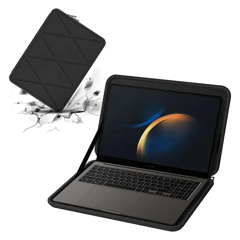 Tas jinjing komputer tahan air kustom dan desain ramah lingkungan cangkang keras pelindung laptop casing tablet eva tas laptop