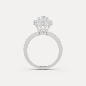 Anillo de Diamante Cultivado en Laboratorio de la Mejor Calidad, Corte Brillante Redondo de Lujo, Anillo de Compromiso y Boda, Joyería Fina para Mujer, Disponible para la Venta - Product Image 1