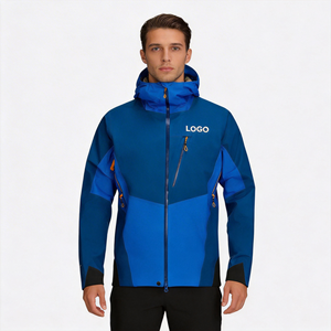 Men's Windproof <b>Waterproof</b> Zipper Hooded Spandex/Polyester Outdoor Sports <b>Jacket</b> Custom Logo <b>Plus</b> <b>Size</b> Mountain Hiking Wear USA - Product Image 1