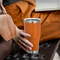 Gobelet de voyage isotherme à double paroi en acier inoxydable personnalisé avec logo, 20/30 oz, écologique avec couvercle pour tasses cadeaux