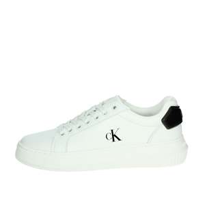 Calvin Klein Jeans Donna Sneakers Bianco Nero Zapatos Estilo Deportivo - Product Image 1